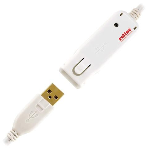 USB 2.0 Active Repeater Cable for 12.04.1085 12 m Bianco cavo di interfaccia e adattatore - Foto 1